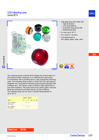 Thumbnail of document Data Sheet Indicating Lamp Series 8010 EN 20233